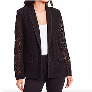 L'AGENCE Black Lace Blazer